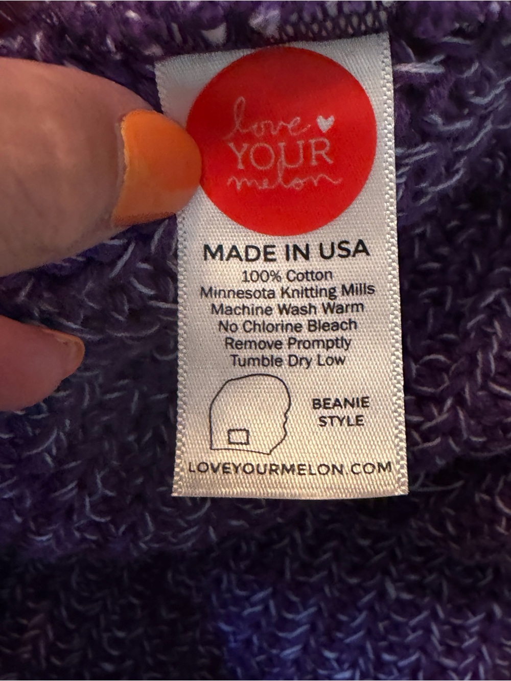 Love Your Melon Purple Beanie - Picture 4 of 5